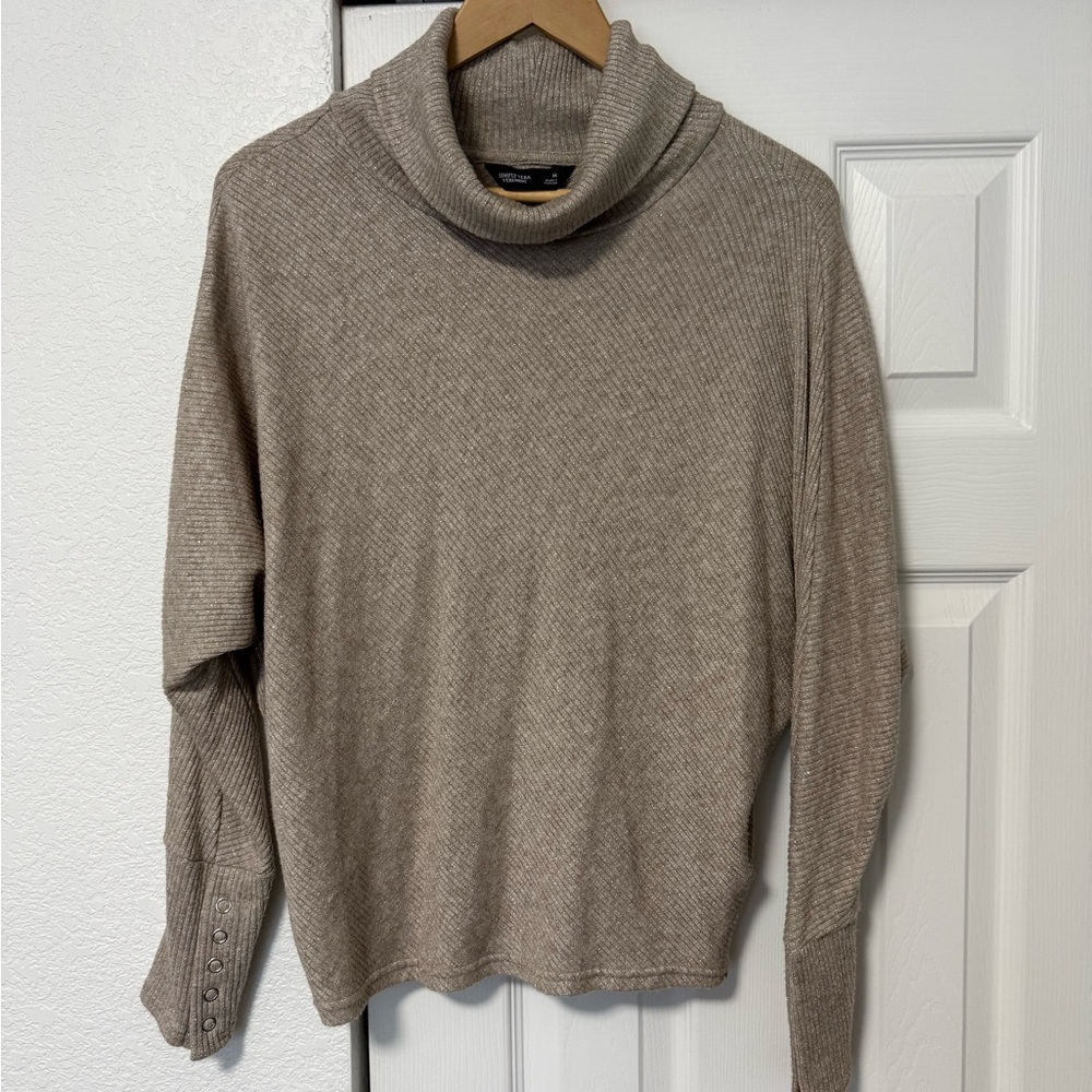 Simply Vera Vera Wang Silver Turtleneck Sweater